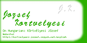 jozsef kortvelyesi business card