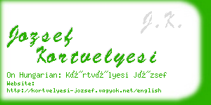 jozsef kortvelyesi business card